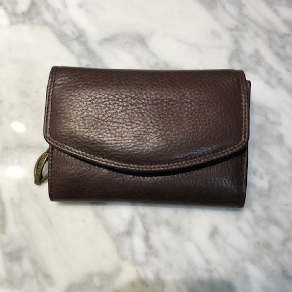 Sonoma Brown Leather Fold Wallet